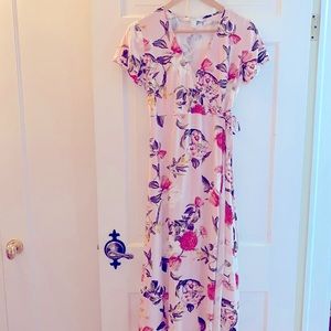 Forever 21 Wrap Around Floral Maxi in Size Small